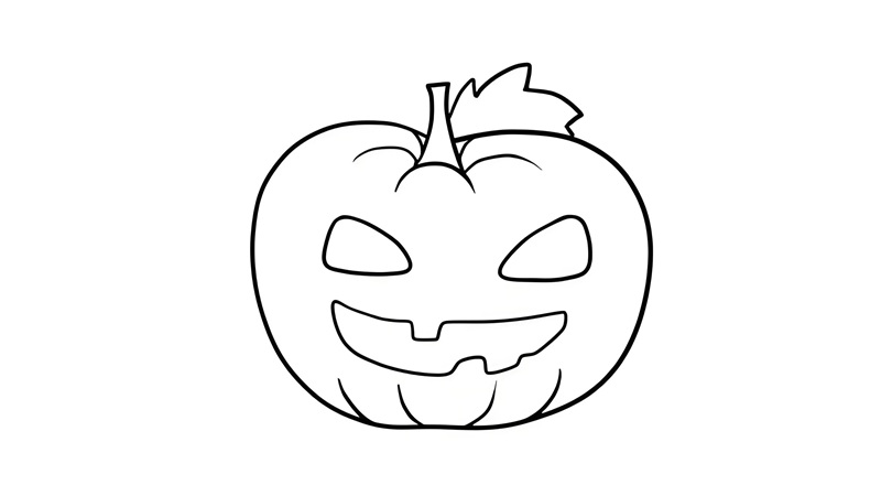 tranh tô màu quả bí ngô halloween 22