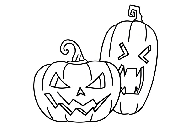 tranh tô màu quả bí ngô halloween 24 