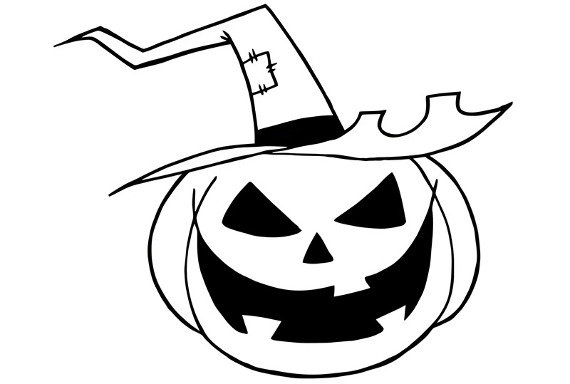 tranh tô màu quả bí ngô halloween 26