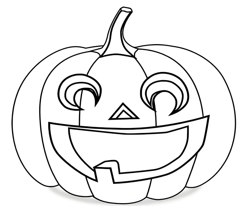 tô màu bí ngô halloween 3