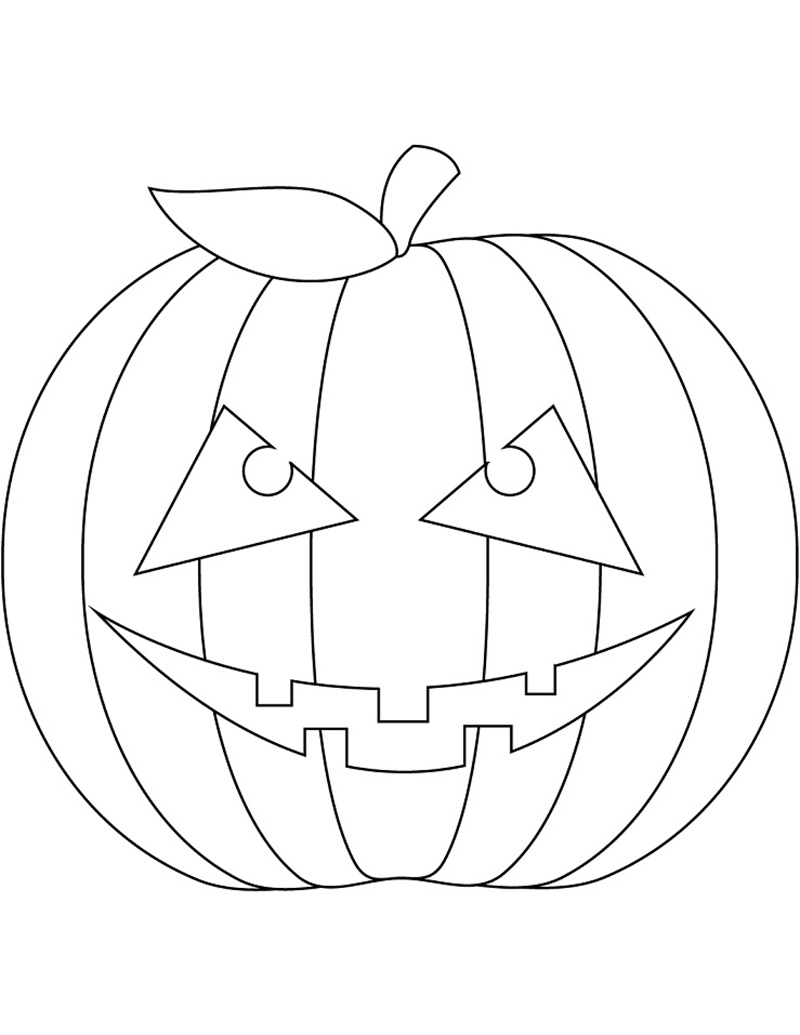 tranh tô màu quả bí ngô halloween 31