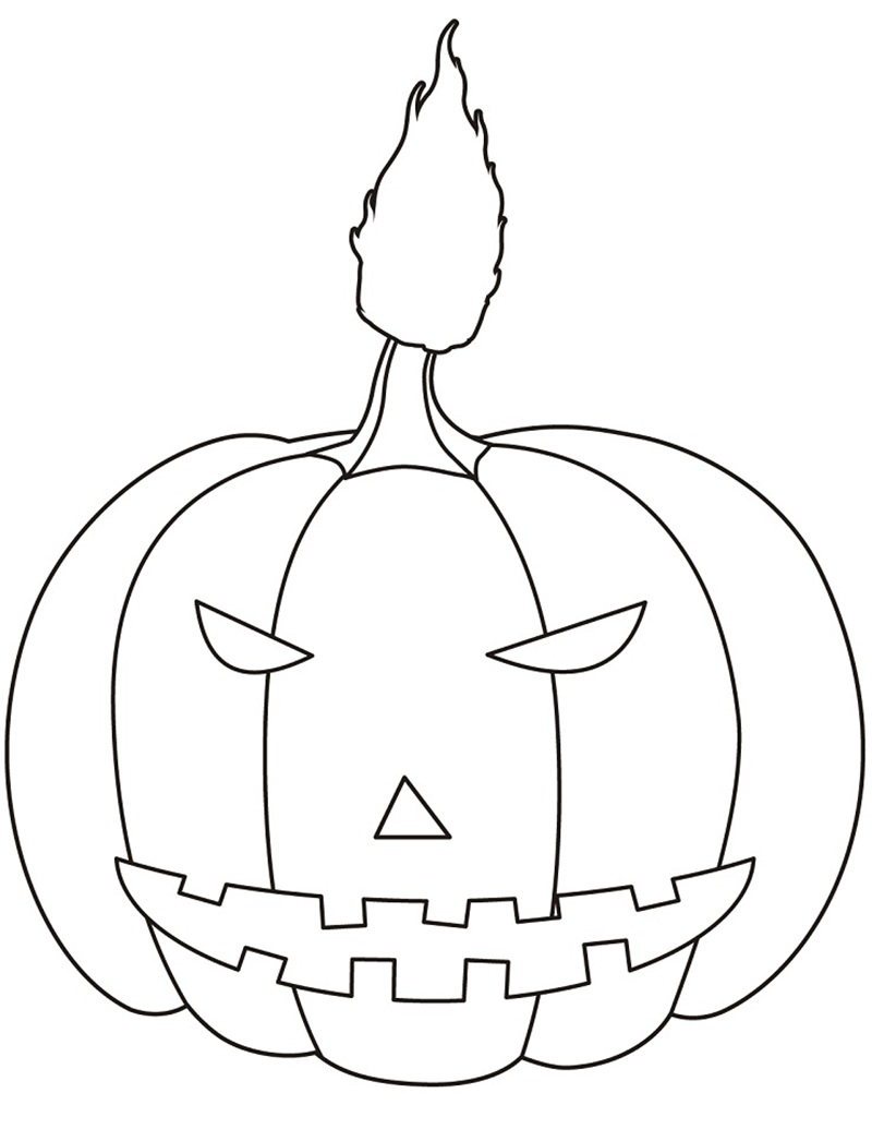 tranh tô màu quả bí ngô halloween 33