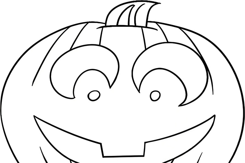 tranh tô màu quả bí ngô halloween 7