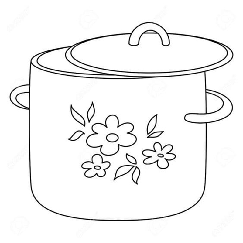tranh tô màu cái nồi 14