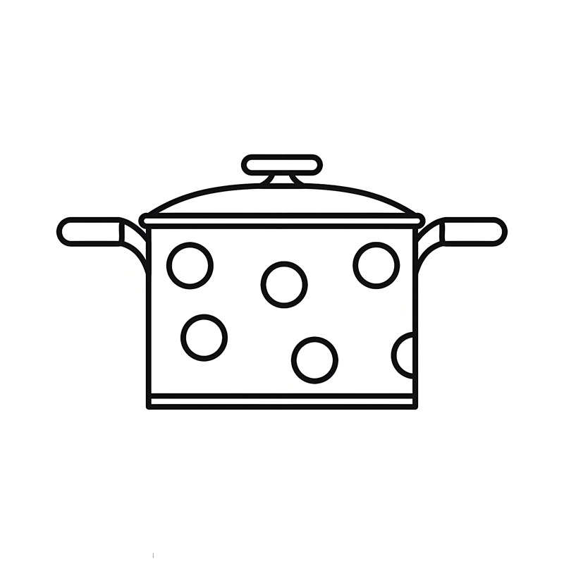 tranh tô màu cái nồi 7