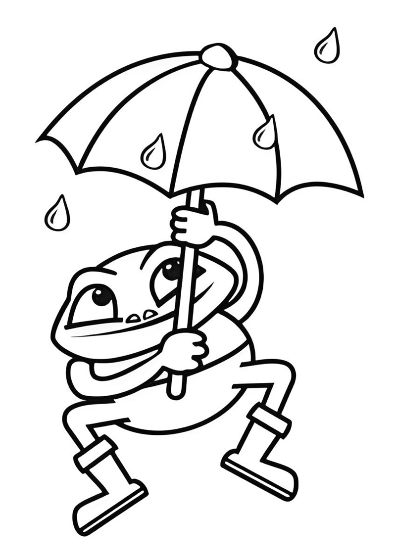 tranh tô màu cái ô 7