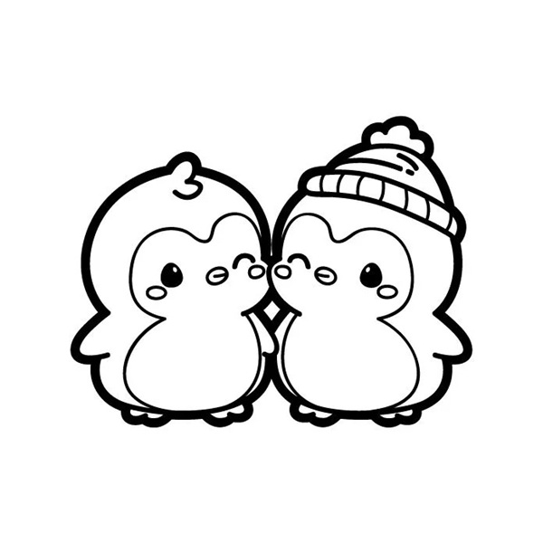 tranh tô màu chim cánh cụt 10