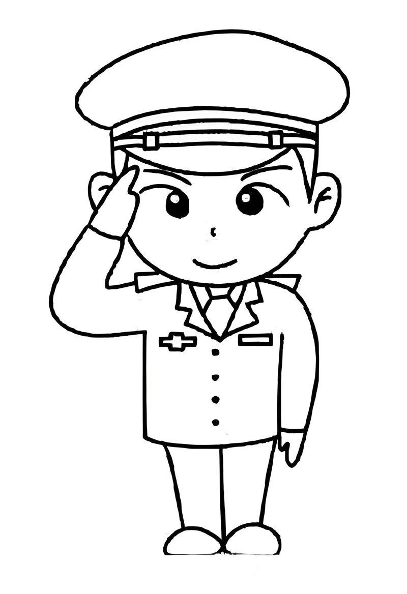 tranh tô màu chú cảnh sát giao thông 5