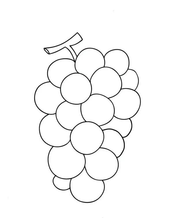 tranh tô màu chùm nho 14