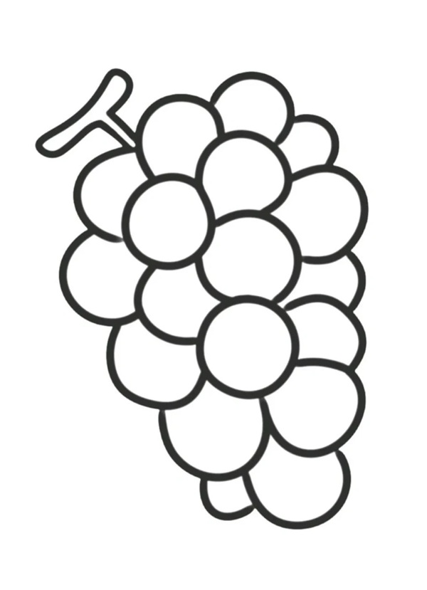 tranh tô màu chùm nho 15
