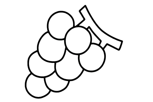 tranh tô màu chùm nho 16