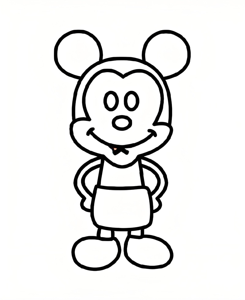 tô màu chuột mickey 1