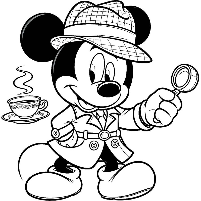 tranh tô màu chuột mickey 10