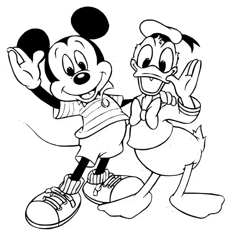 tranh tô màu chuột mickey 11