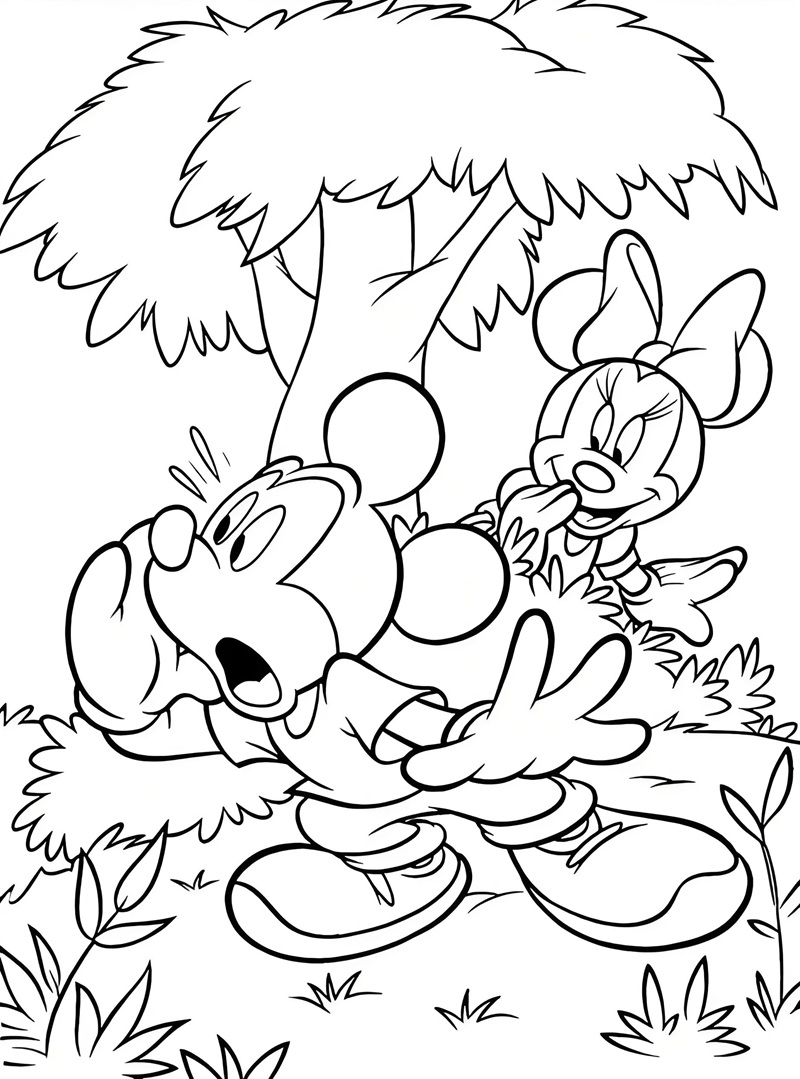 tranh tô màu chuột mickey 14