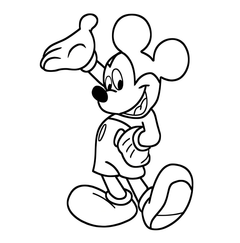 tranh tô màu chuột mickey 15
