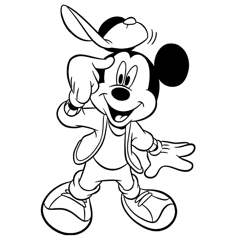 tranh tô màu chuột mickey 16