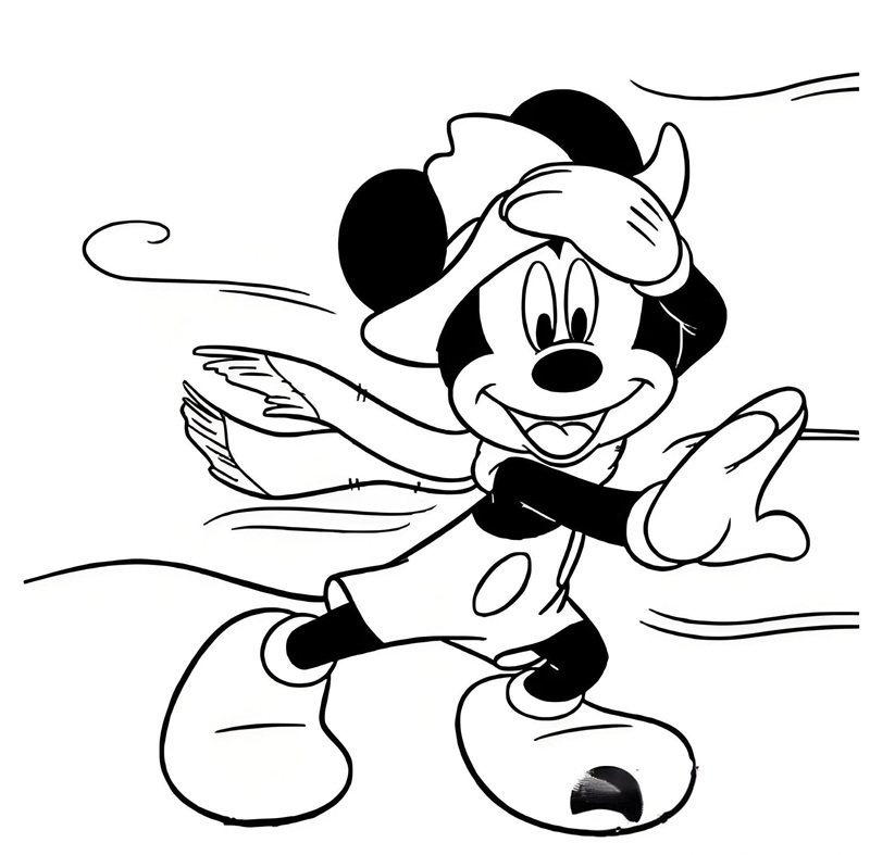 tranh tô màu chuột mickey 17