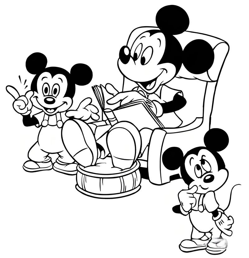 tranh tô màu chuột mickey 22