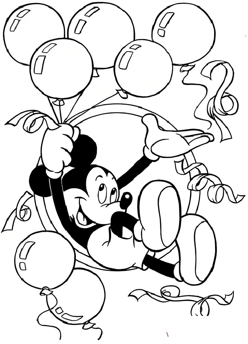 tranh tô màu chuột mickey 23