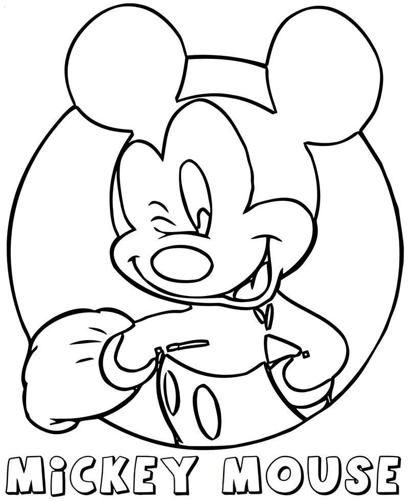 tranh tô màu chuột mickey 24