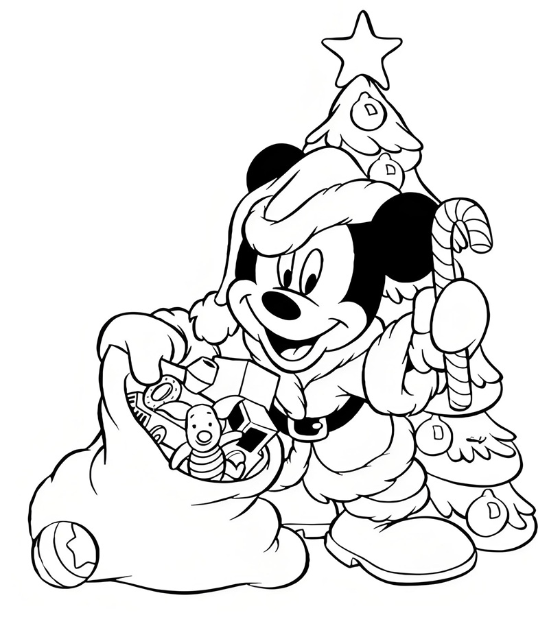 tranh tô màu chuột mickey 25