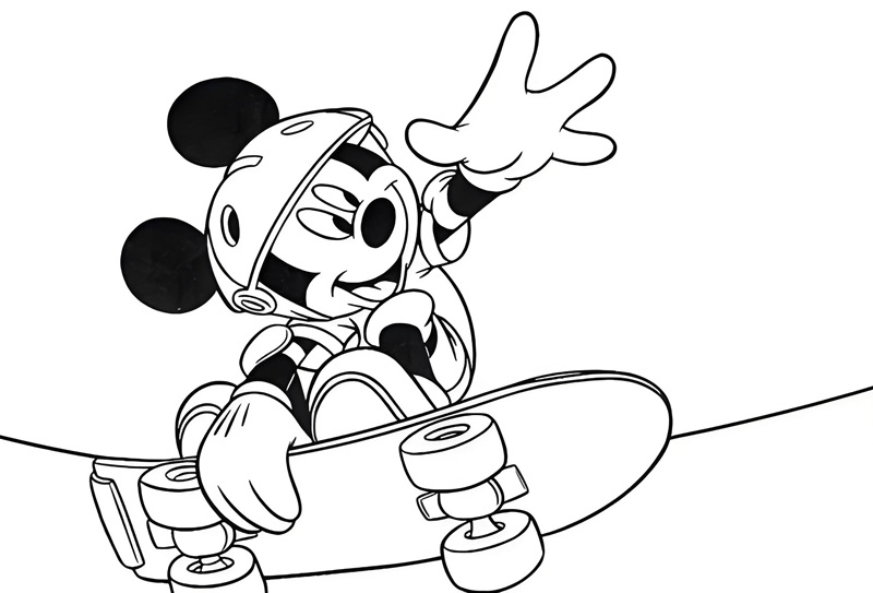 tranh tô màu chuột mickey 28