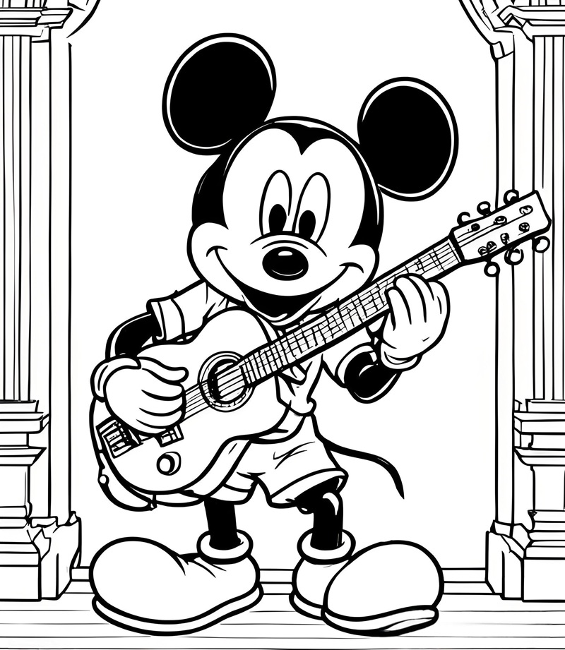 tô màu chuột mickey 3