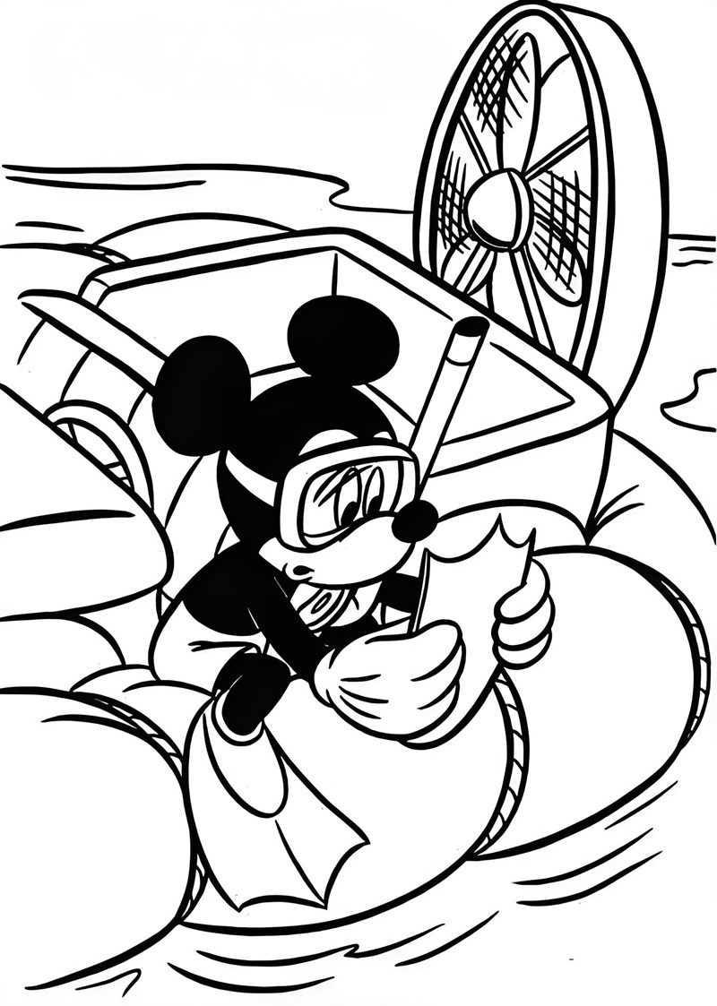 tranh tô màu chuột mickey 32