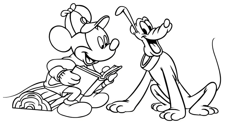 tranh tô màu chuột mickey 36 