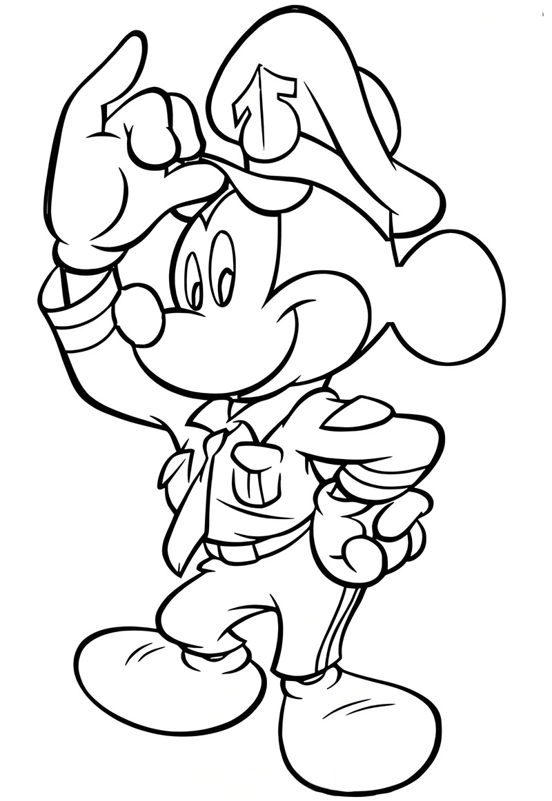 tranh tô màu chuột mickey 37