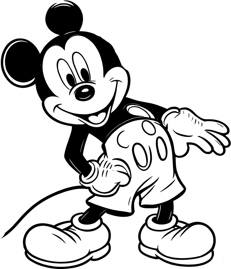 tranh tô màu chuột mickey 4