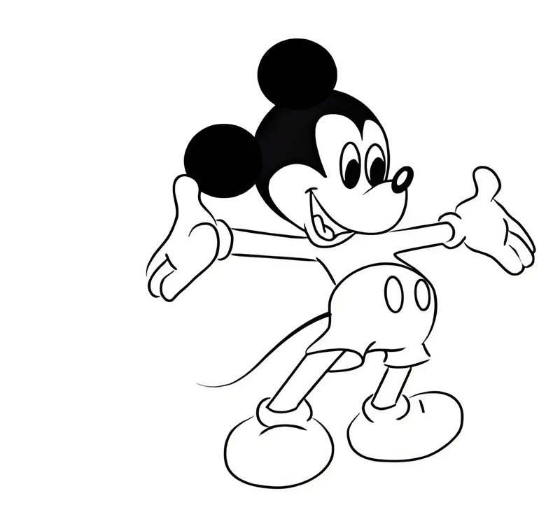 tranh tô màu chuột mickey 5
