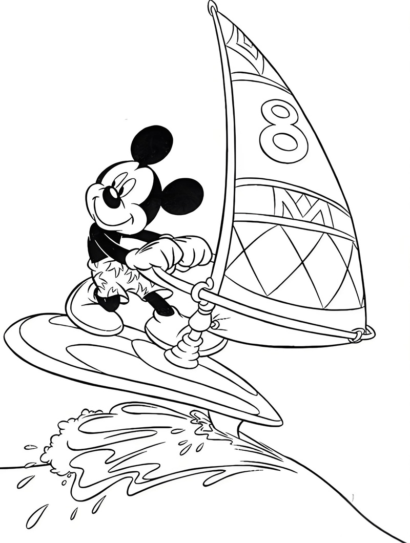 tranh tô màu chuột mickey 6