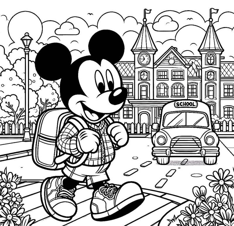 tranh tô màu chuột mickey 8