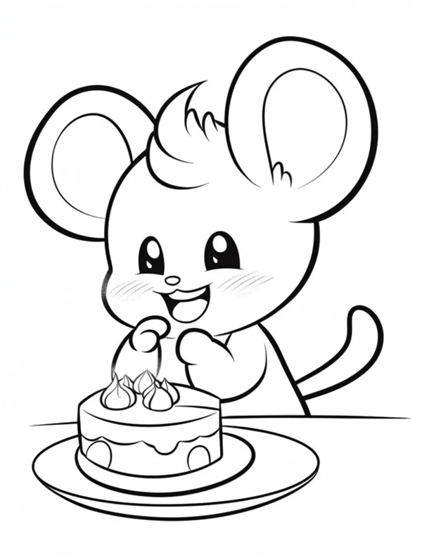tranh tô màu con chuột 15 