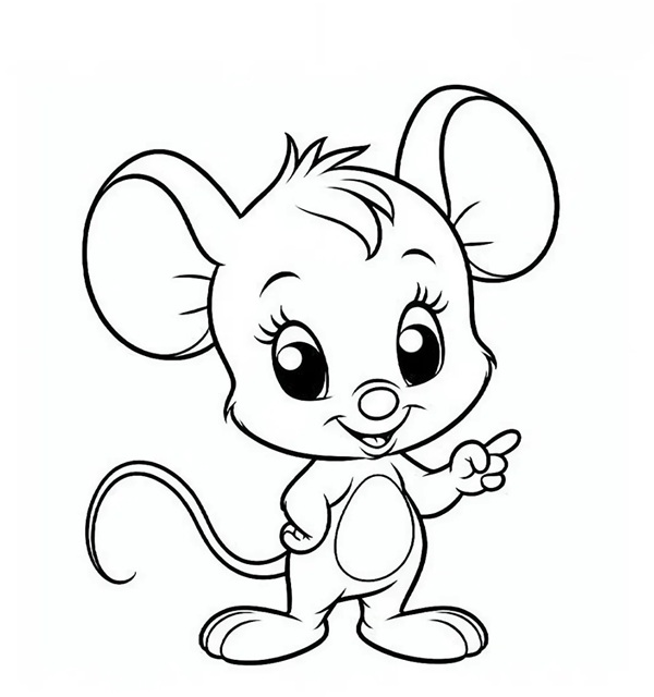 tranh tô màu con chuột 28