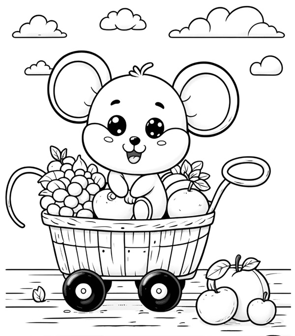 tranh tô màu con chuột 5