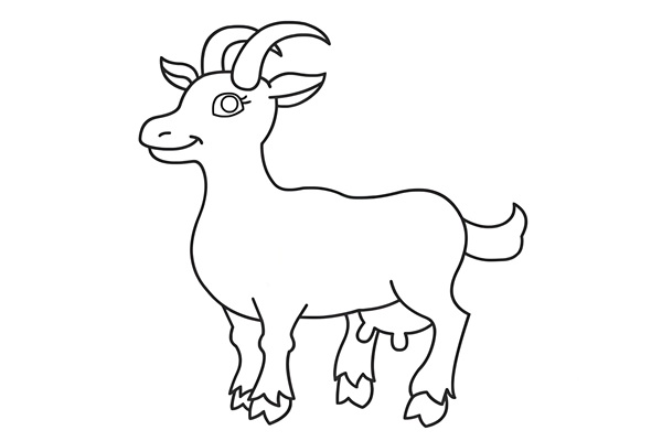 tranh tô màu con dê 27