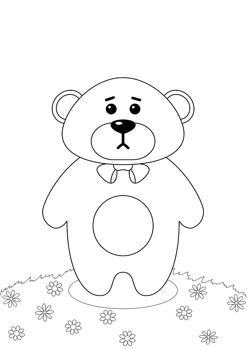 tô màu con gấu bông 