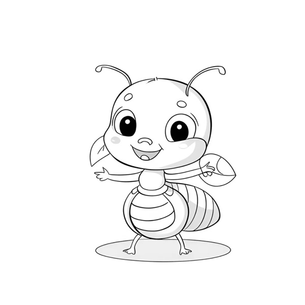 tranh tô màu con kiến 5