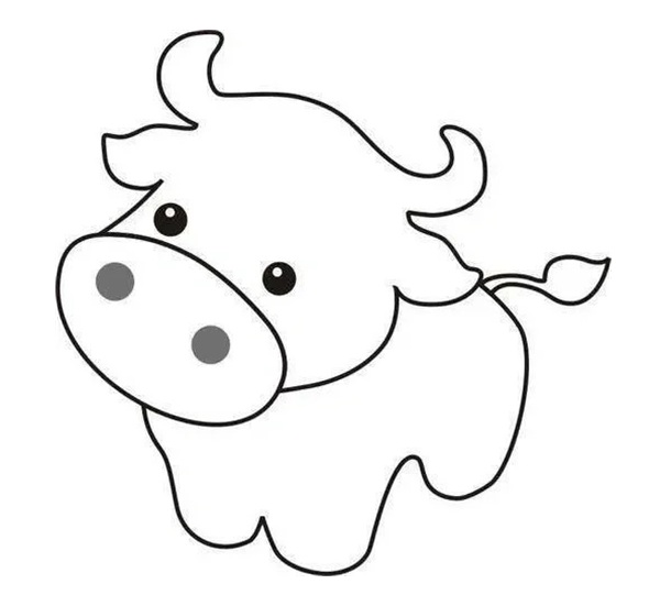 tranh tô màu con trâu 8 