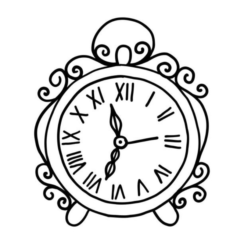 tranh tô màu đồng hồ 25