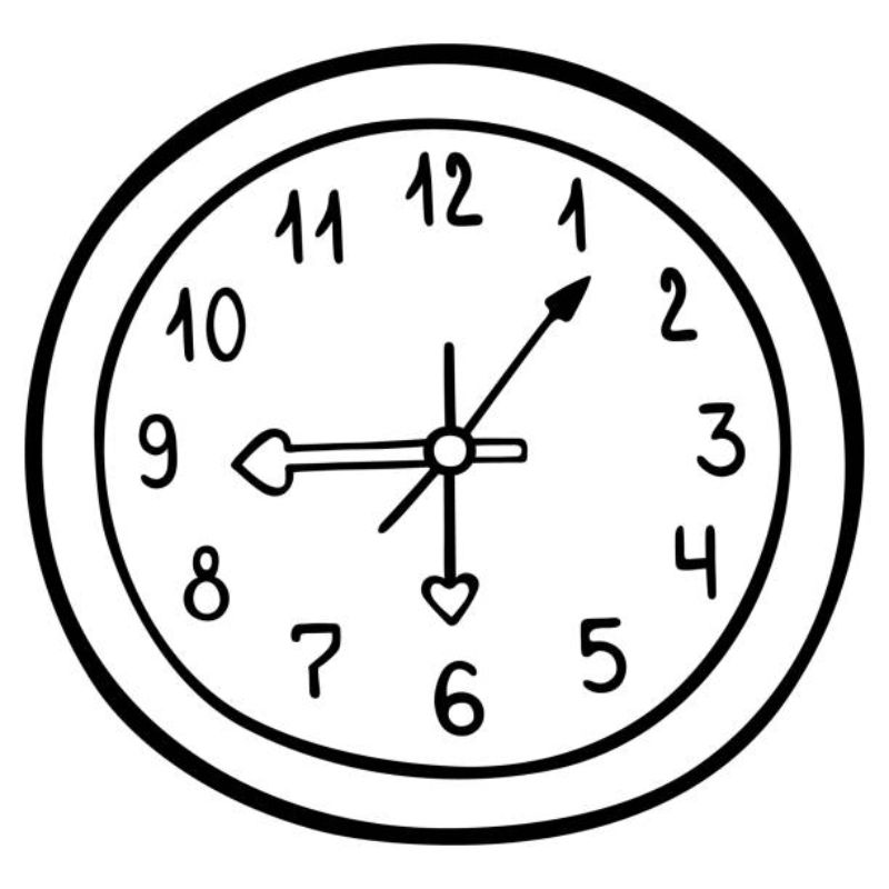 tranh tô màu đồng hồ 26