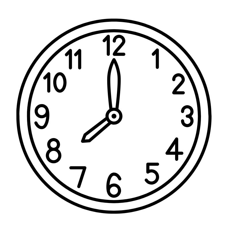 tranh tô màu đồng hồ 7