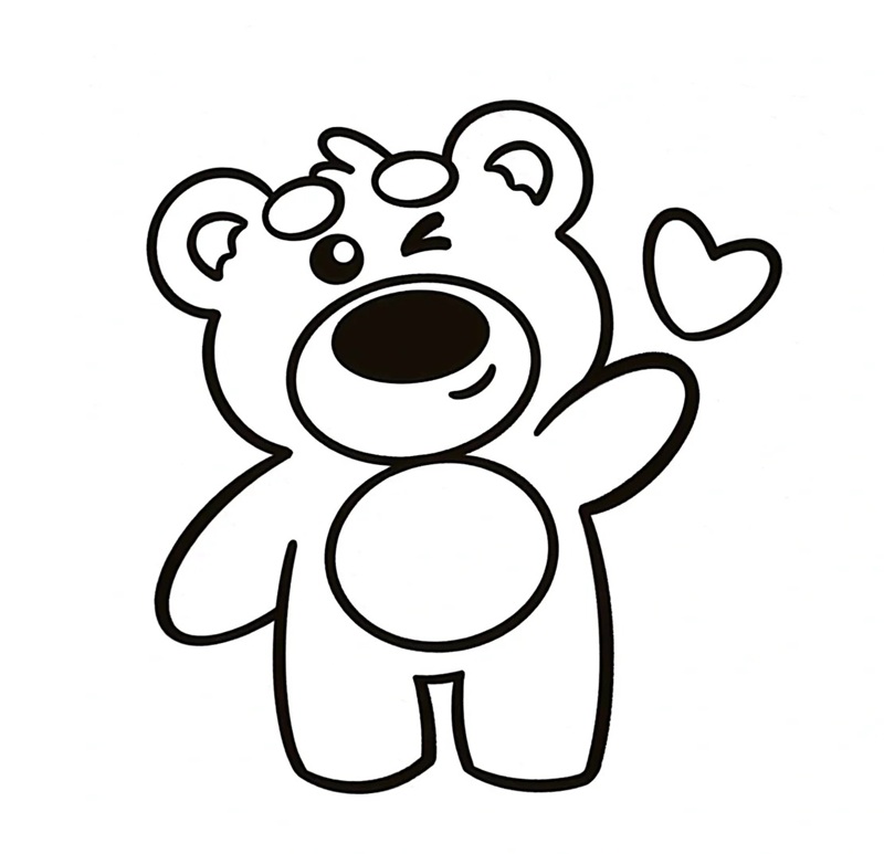 tô màu gấu dâu 19