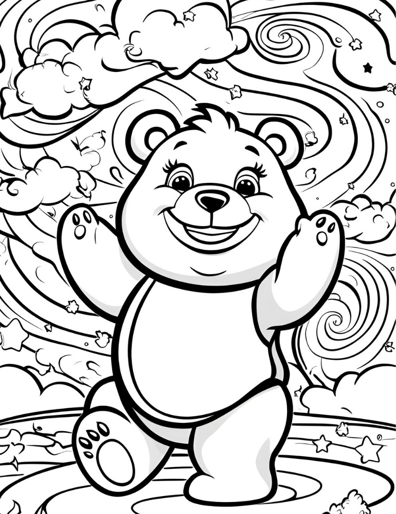 tô màu gấu dâu 38