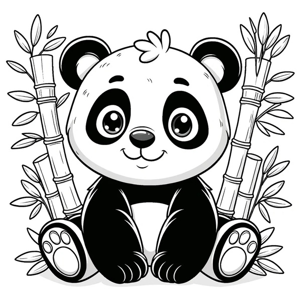 tranh tô màu gấu trúc 11
