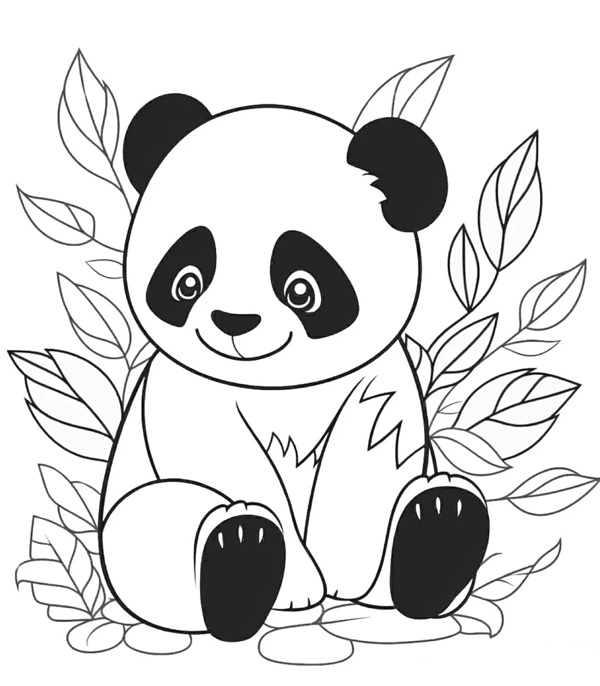 tranh tô màu gấu trúc 17