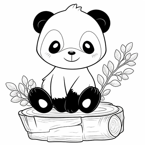 tranh tô màu gấu trúc 25